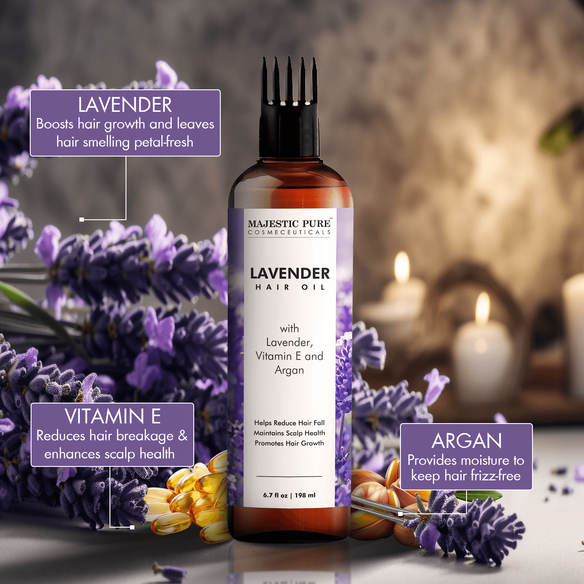 majestic-pure-lavender-hair-oil-with-vitamin-e-6-7-fl-oz-soothing-scalp-treatmen image 2