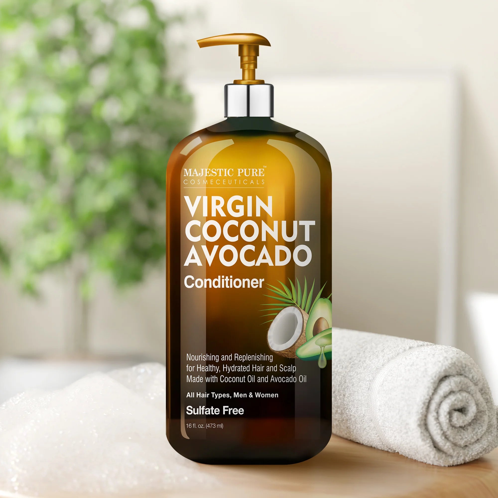 majestic-pure-coconut-avocado-conditioner-16-fl-oz-moisture-restoring-conditione image 1