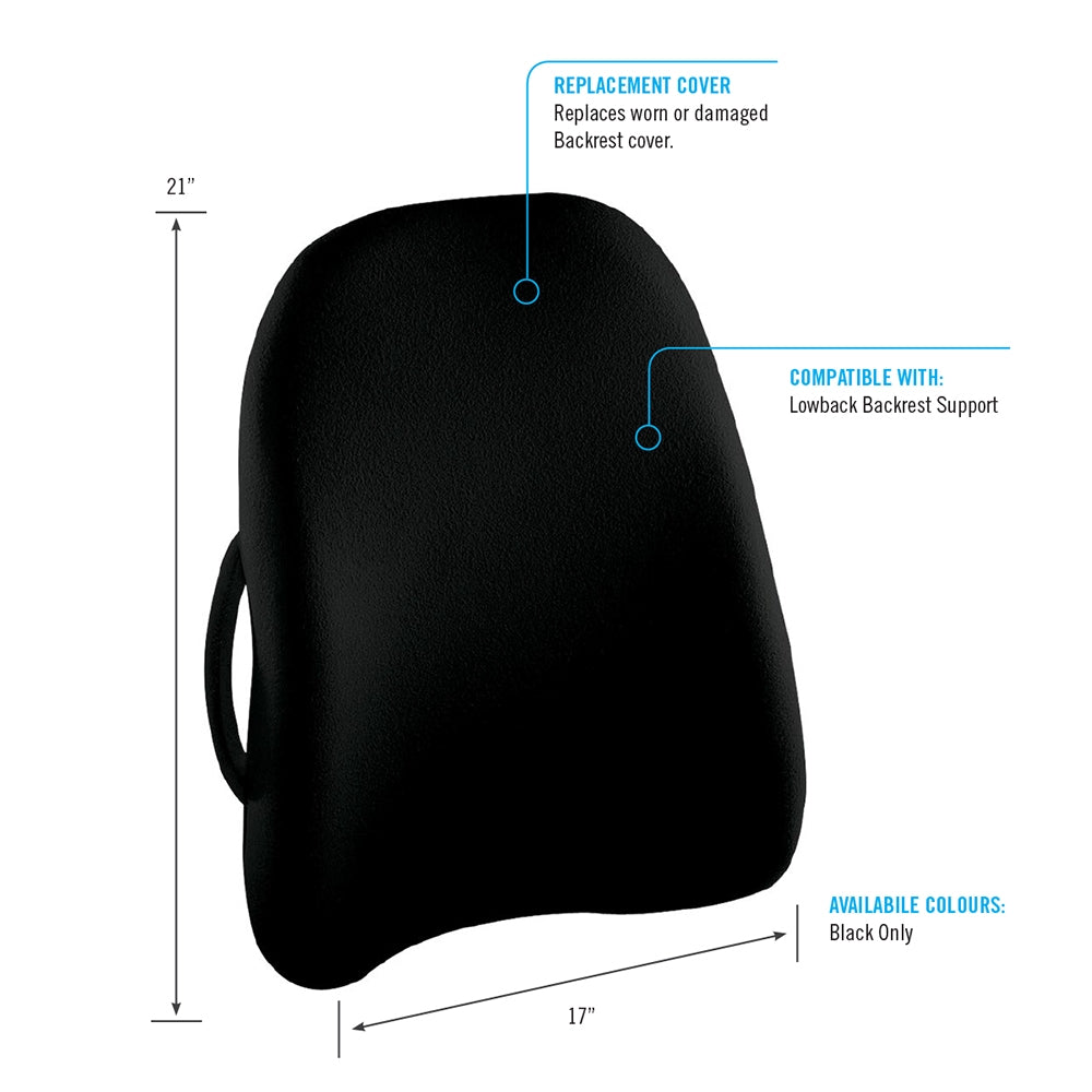 homedics-obusforme-lowback-backrest-replacement-cover-black-official-spare-part- image 2