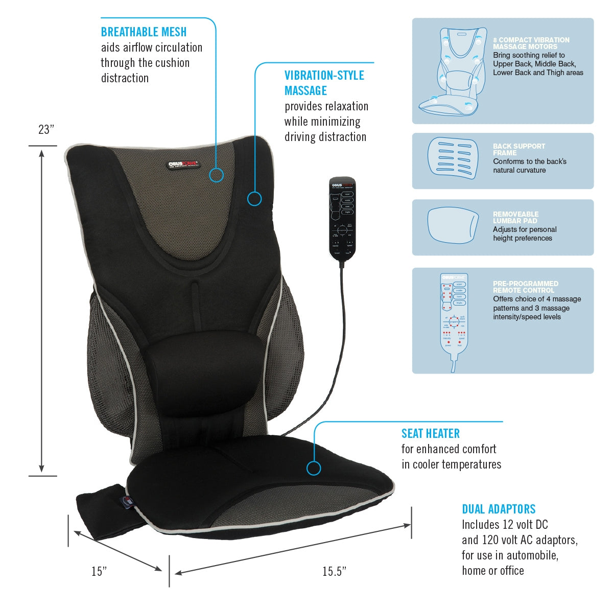 homedics-obusforme-backrest-driver-s-seat-cushion-with-heat-and-massage image 2