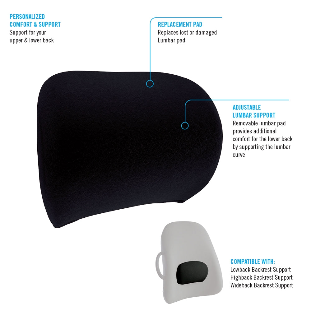 homedics-obusforme-lumbar-pad-replacement-black-for-lowback-wideback-highback-ba image 2
