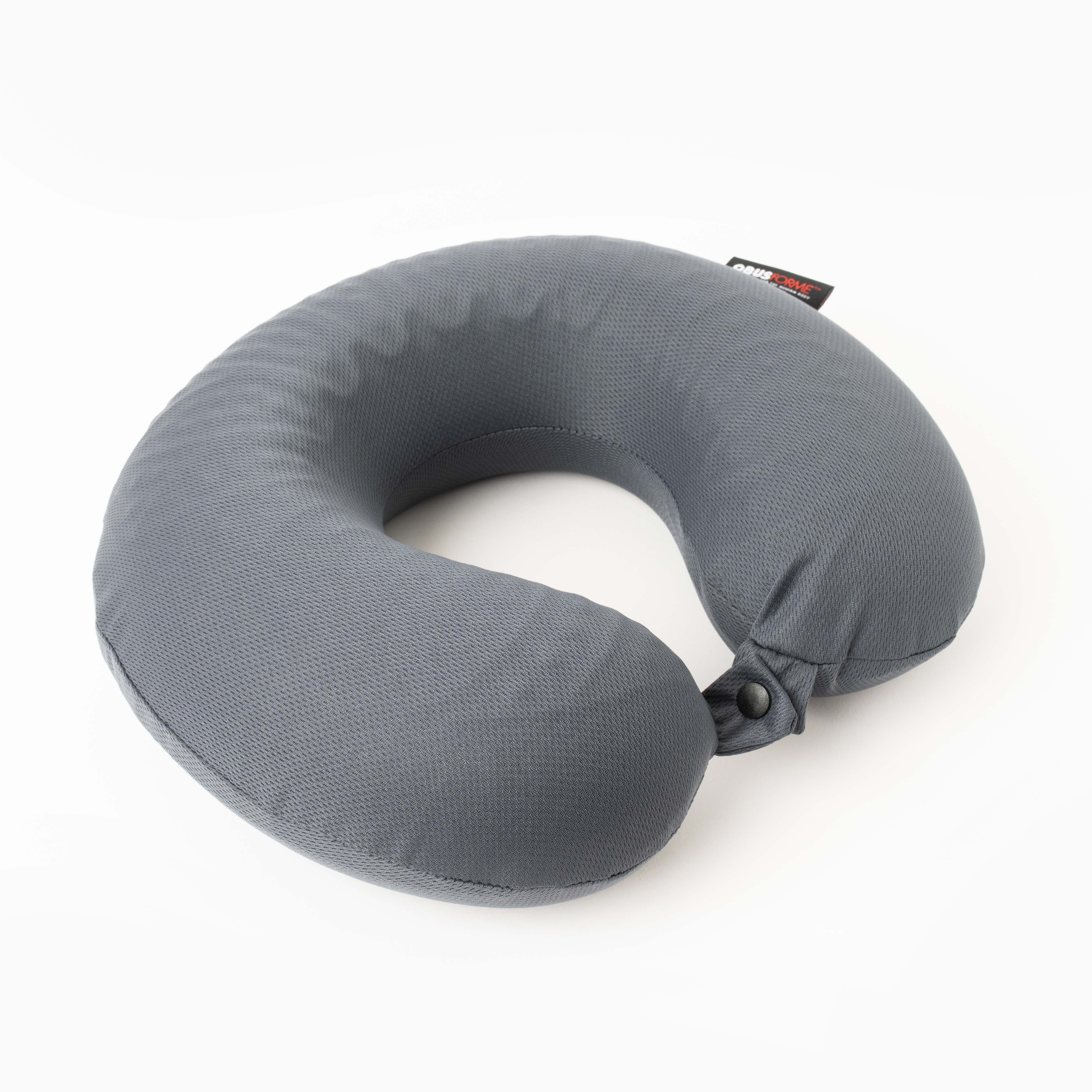 homedics-charcoal-travel-neck-pillow-with-antimicrobial-memory-foam-and-button-c image 3