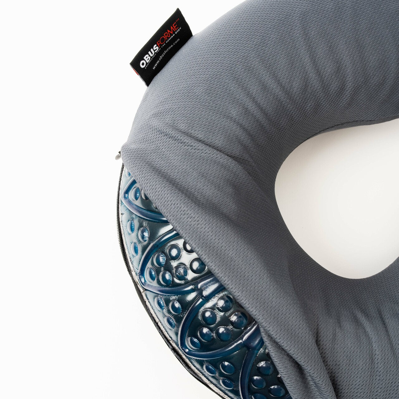 homedics-charcoal-travel-neck-pillow-with-antimicrobial-memory-foam-and-button-c image 2