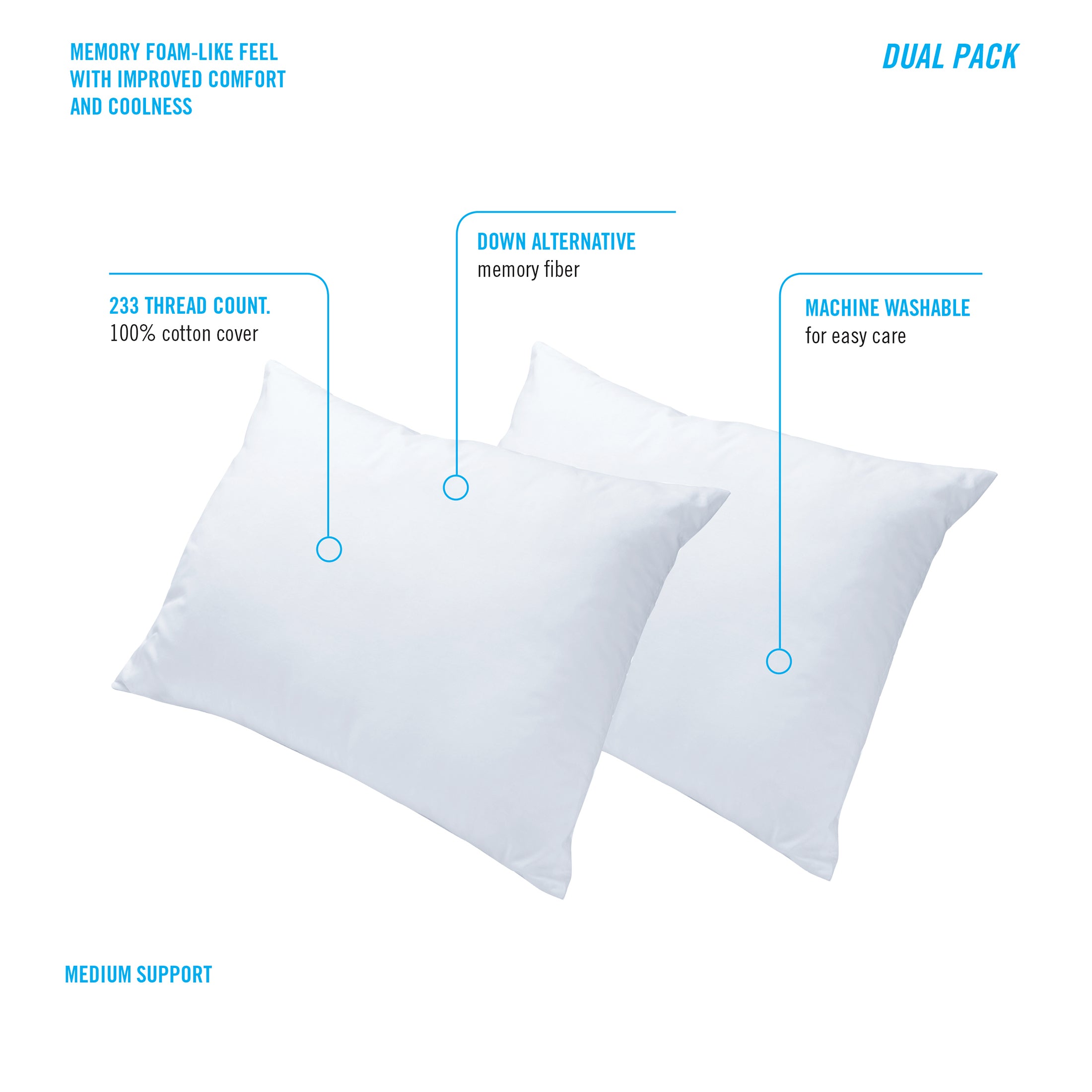 homedics-obusessentials-fiber-filled-pillow-2-pack-medium-firm-support image 2