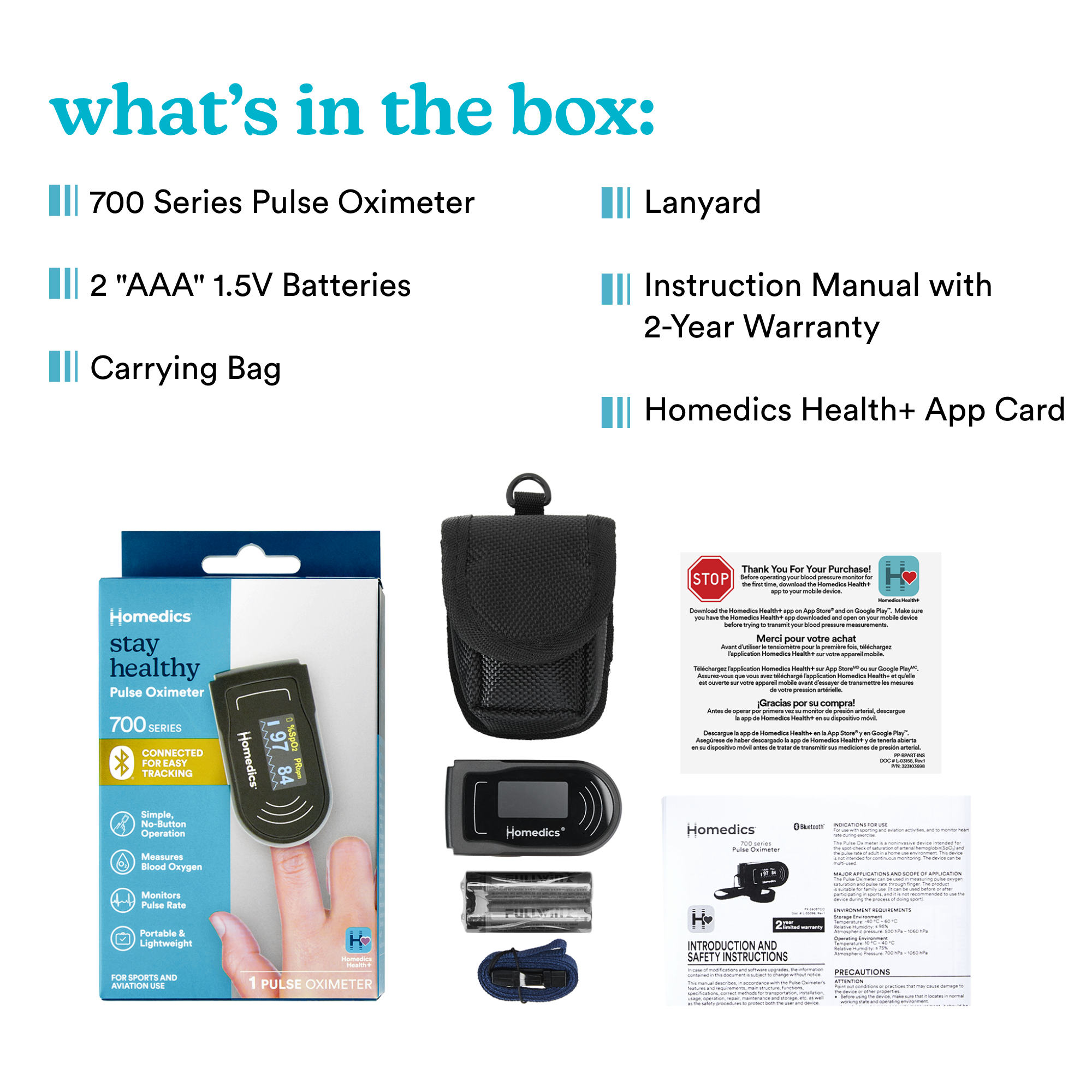 homedics-700-series-pulse-oximeter-fingertip-blood-oxygen-pulse-rate-monitor image 7