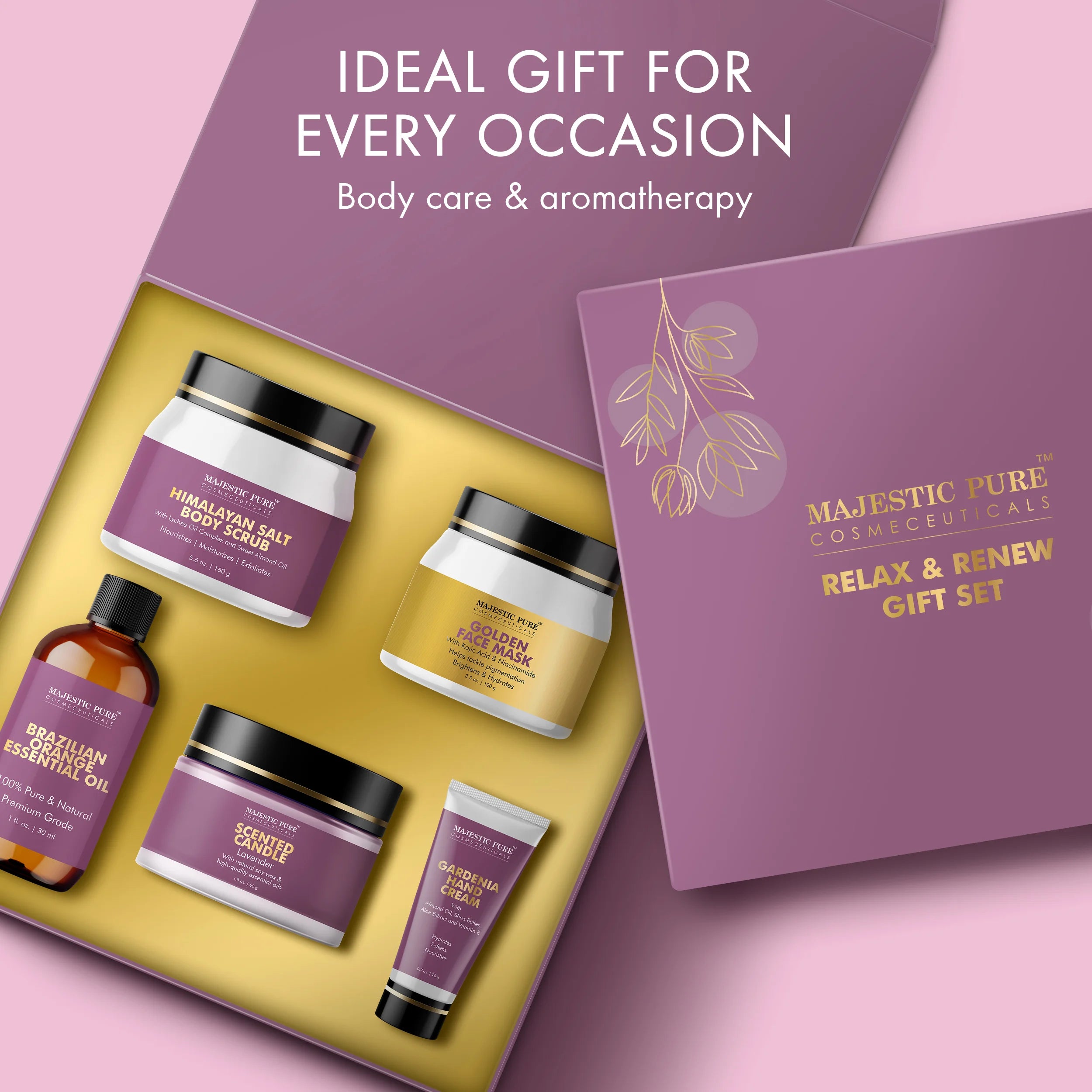 majestic-pure-relax-renew-gift-set-pack-of-5-body-care-skincare-aromatherapy-hom image 5