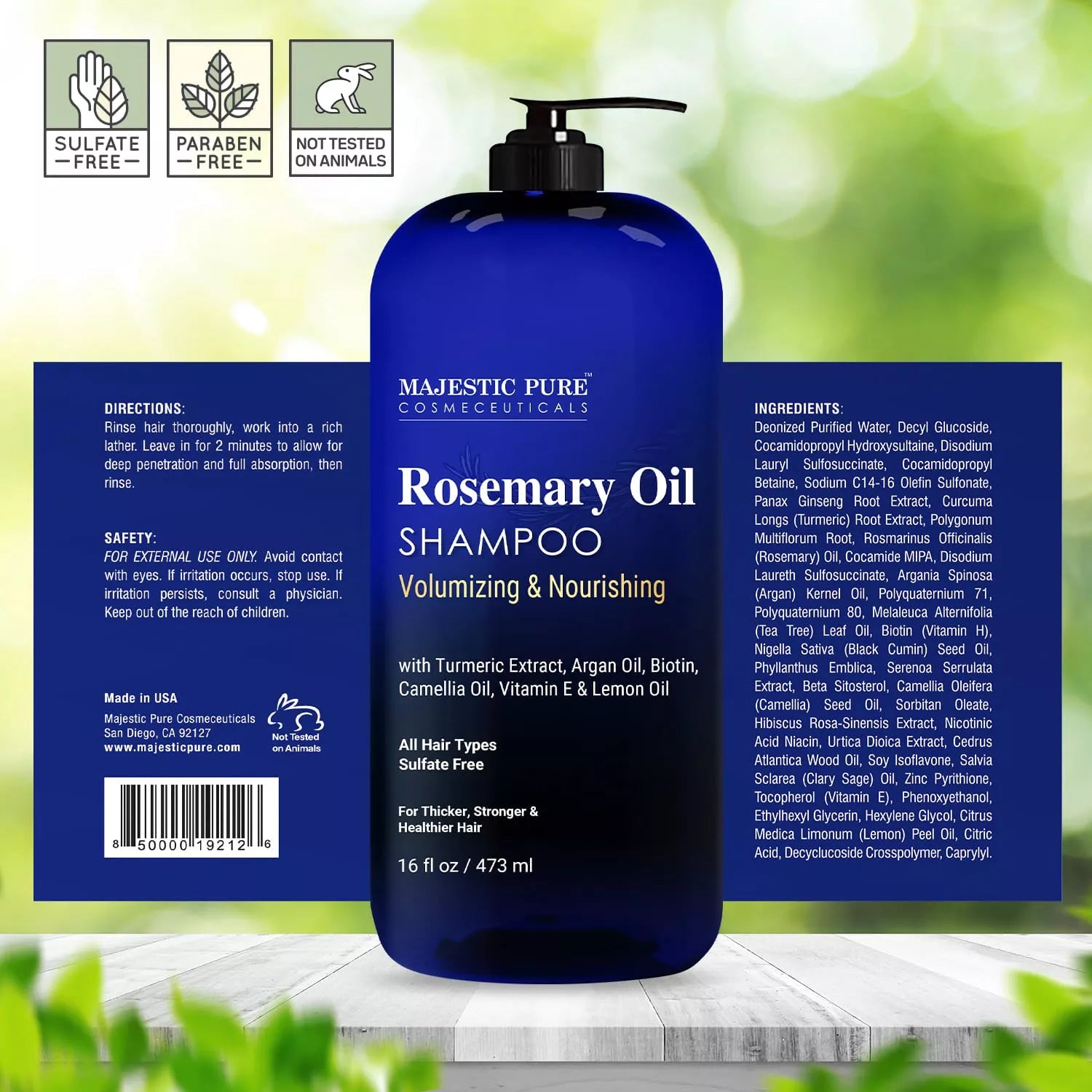 majestic-pure-rosemary-oil-shampoo-with-biotin-16-fl-oz-sulfate-free-nourishing- image 2