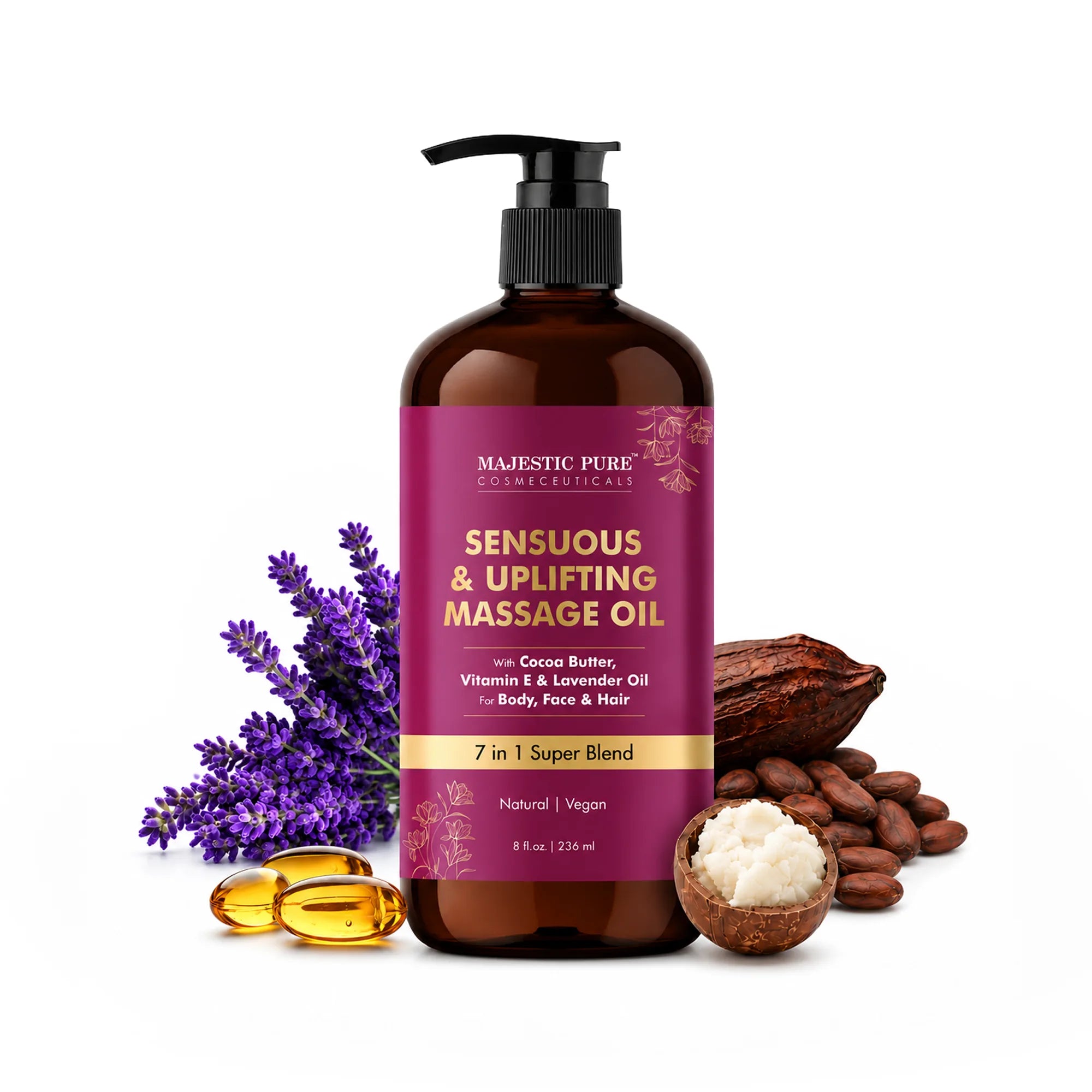 majestic-pure-sensuous-cocoa-massage-oil-8-fl-oz-intimate-warm-and-relaxing-mass image 1