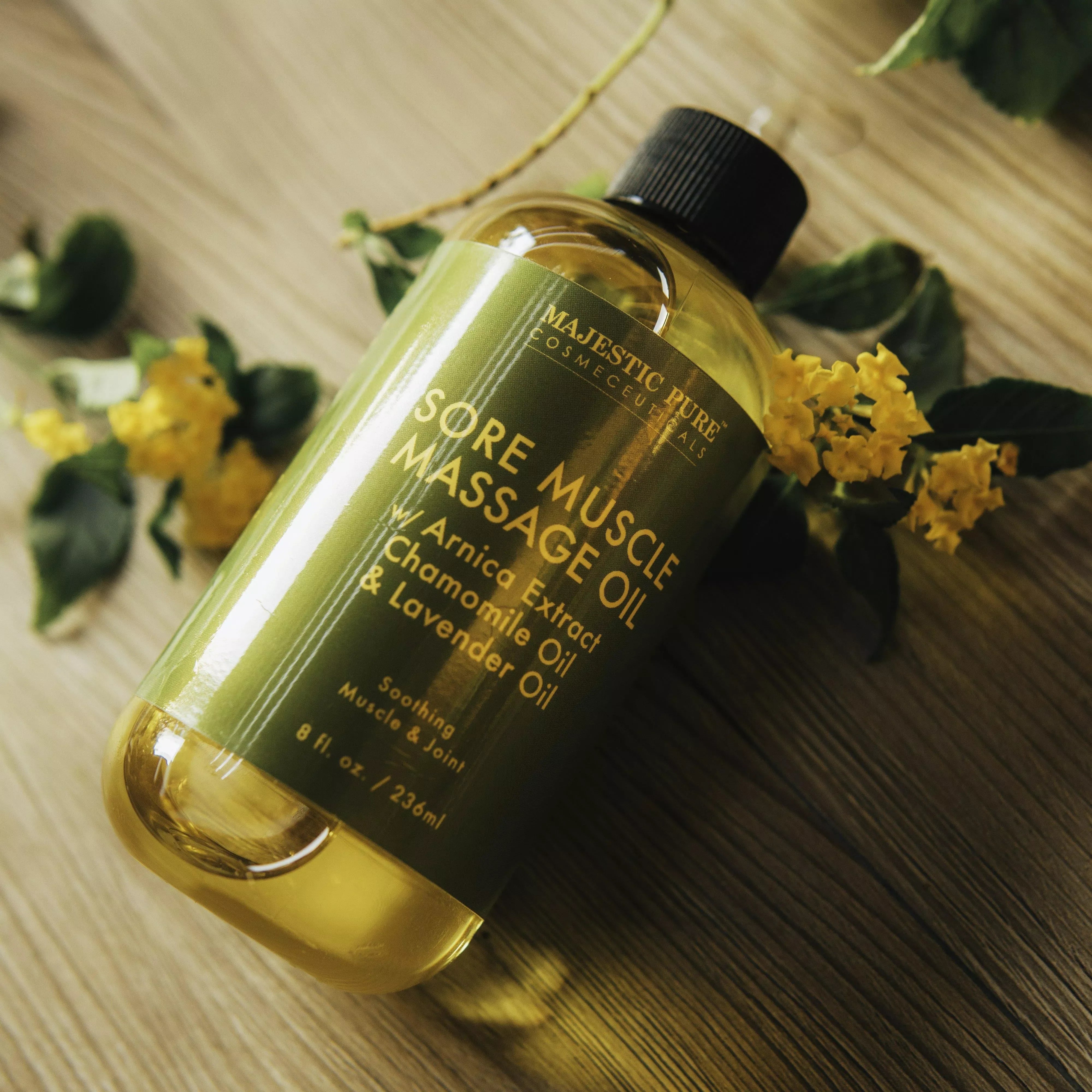 majestic-pure-sore-muscle-massage-oil-with-lavender-and-chamomile-8-fl-oz-pack-o image 4