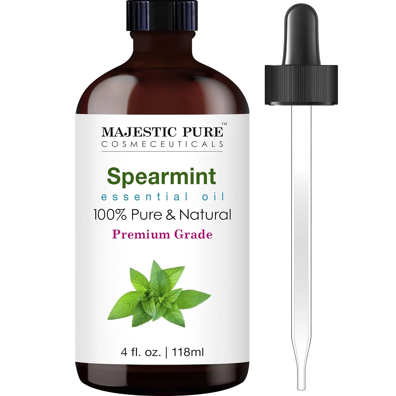 majestic-pure-spearmint-essential-oil-100-pure-and-natural-4-fl-oz image 1