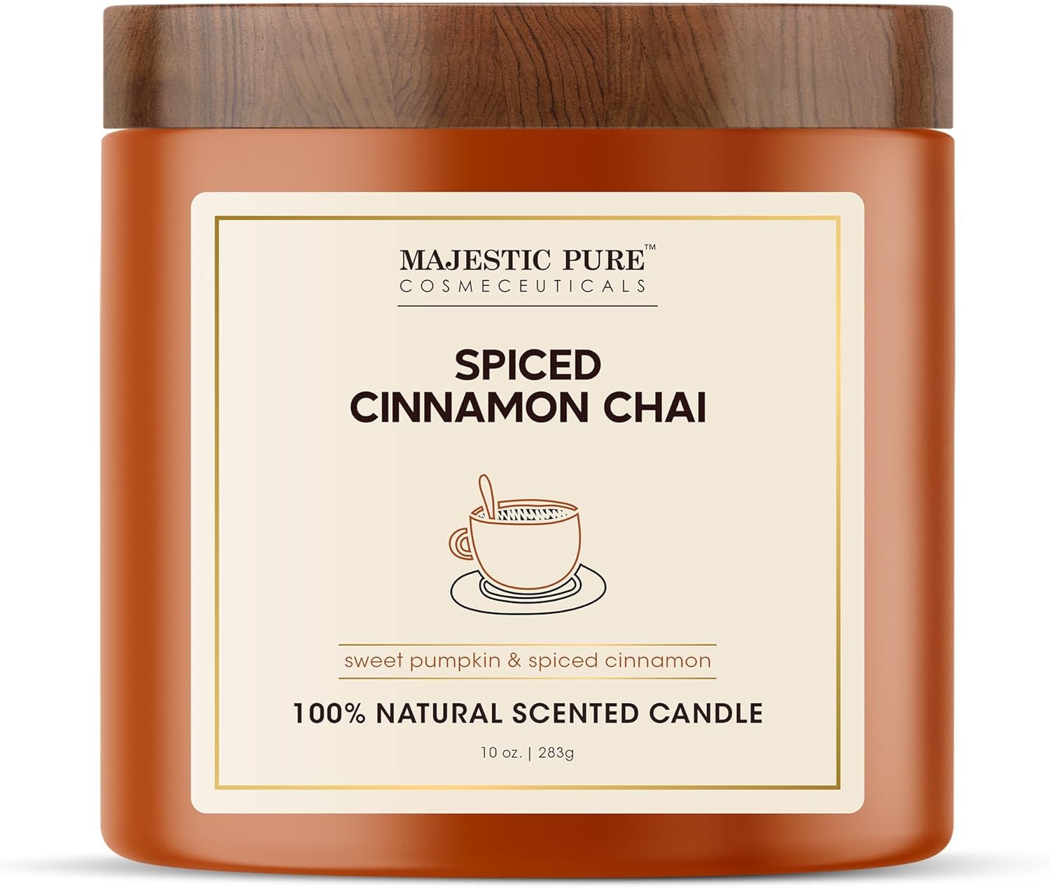 majestic-pure-spiced-cinnamon-chai-candle-single-candle-for-warm-cozy-home-fragr image 1