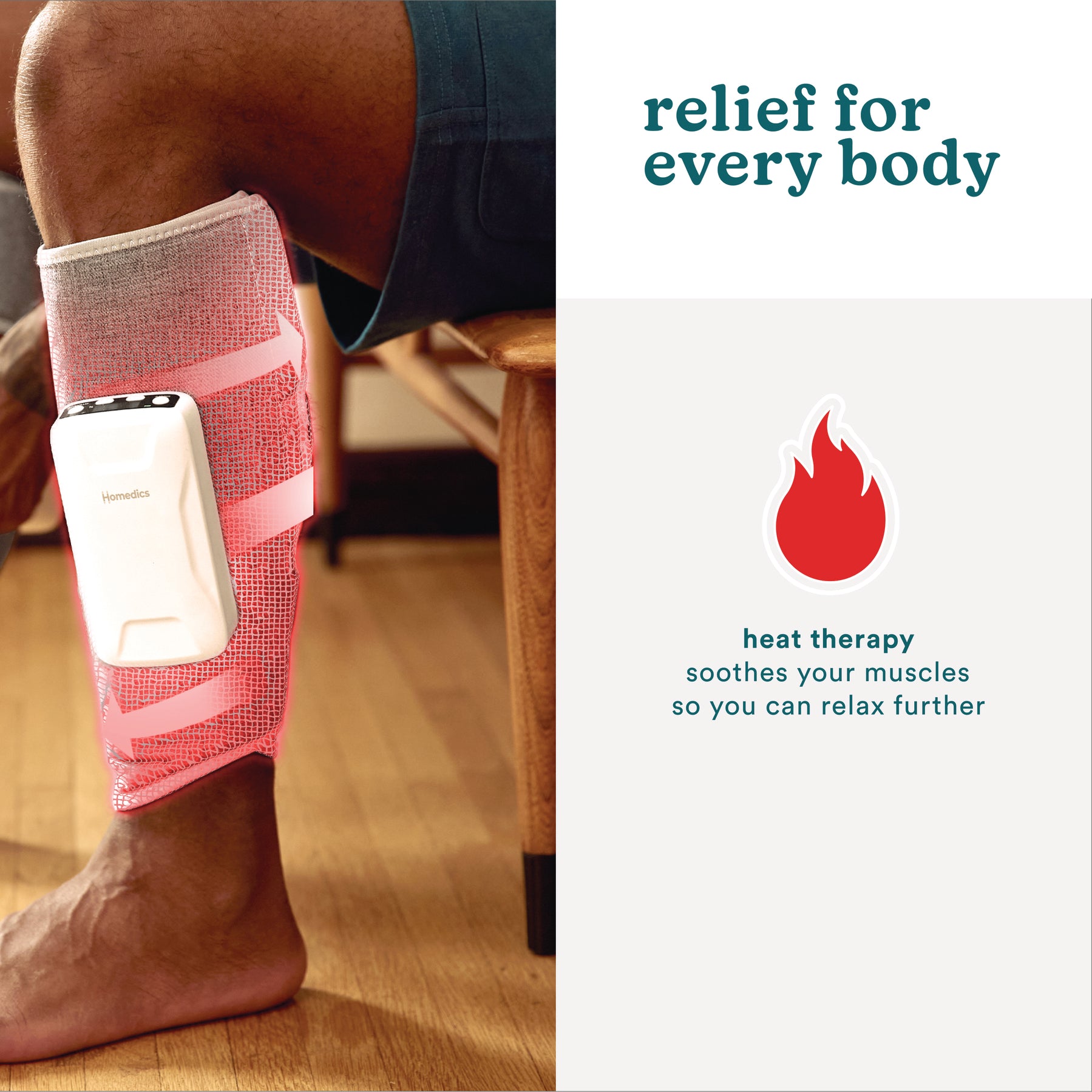 homedics-compression-calf-massager-rechargeable-leg-massager-with-heat-3-program image 5