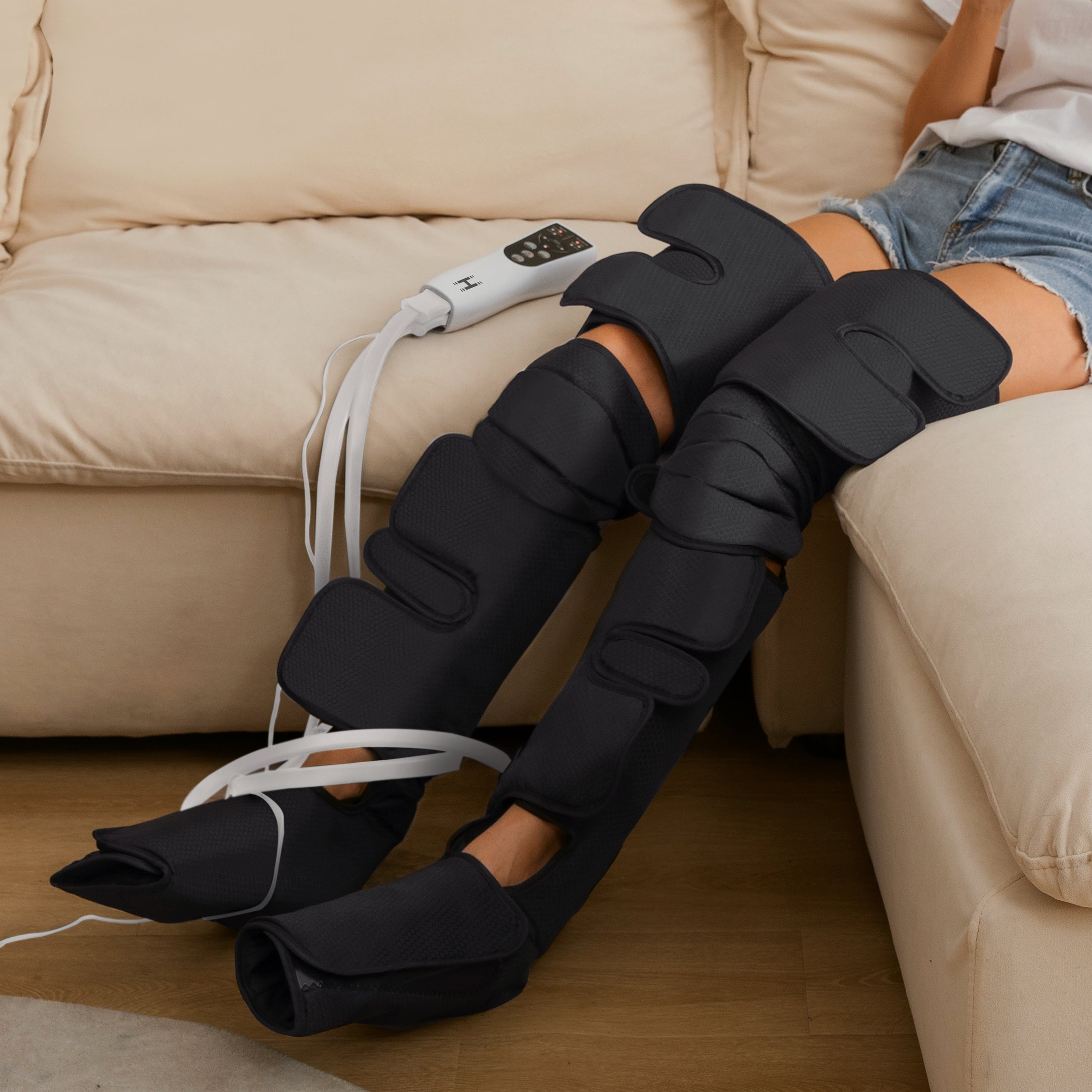 homedics-full-leg-air-compression-massager-three-zones-adjustable-pressure image 4