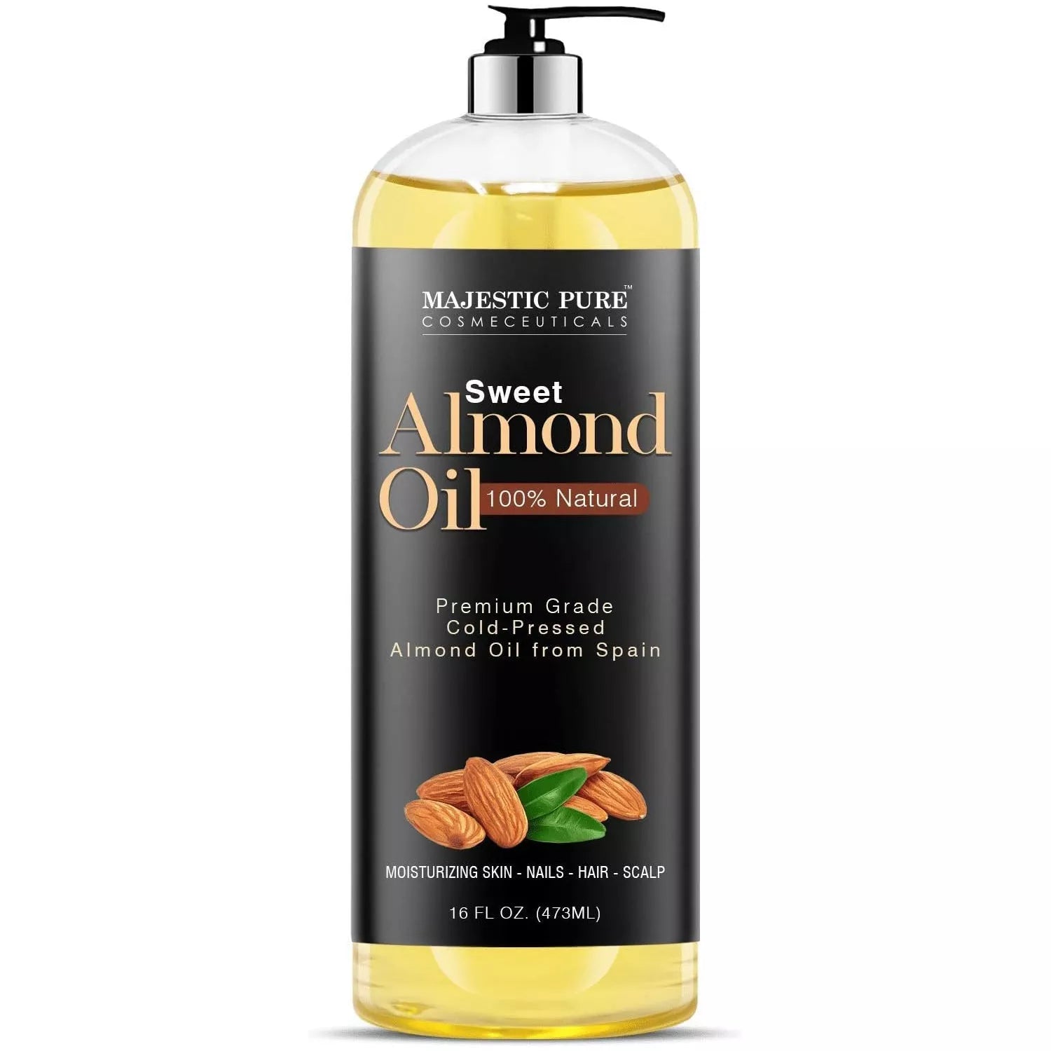 majestic-pure-sweet-spanish-almond-oil-16-fl-oz-lightweight-multi-purpose image 1