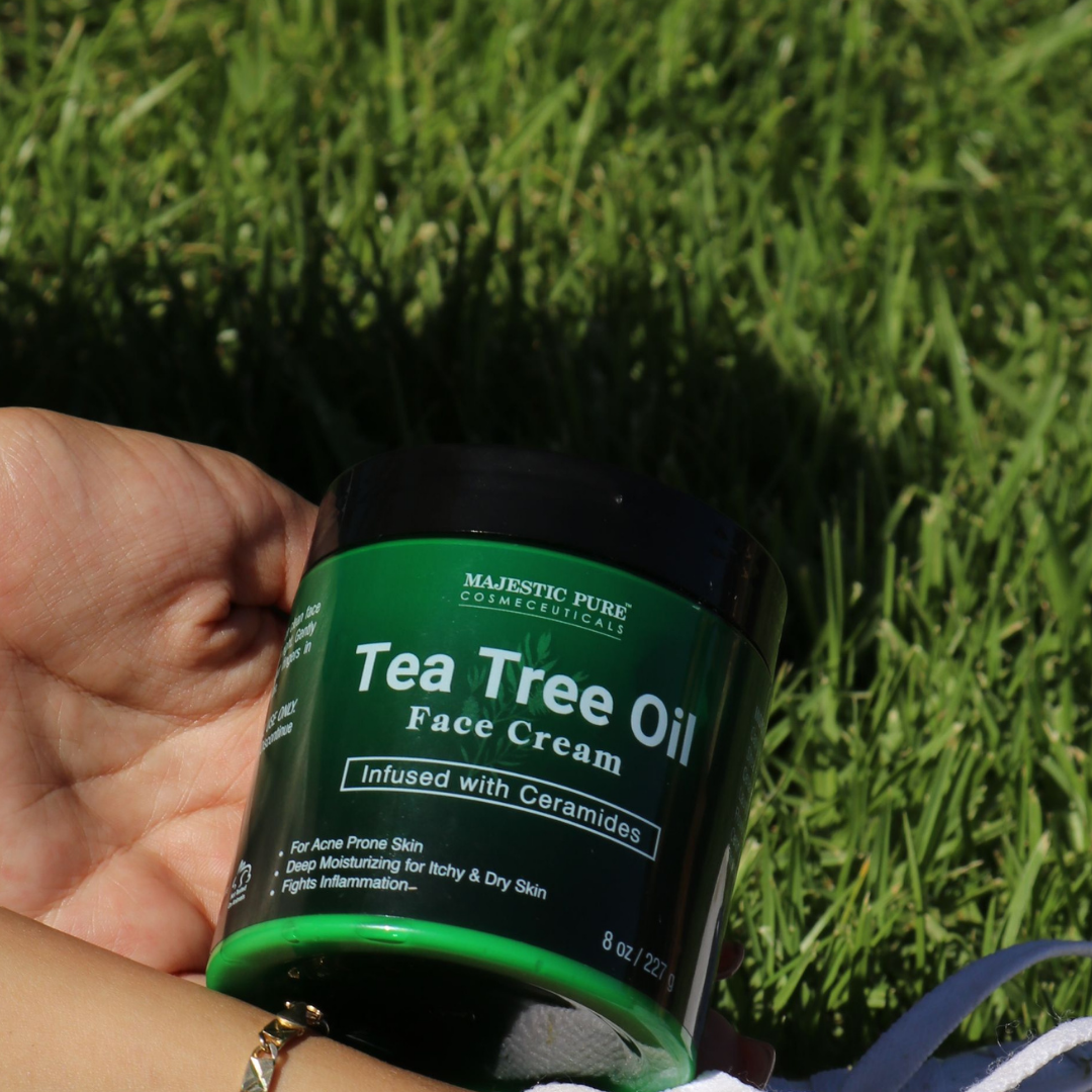 majestic-pure-tea-tree-face-cream-8-oz-5-tea-tree-oil-for-acne-prone-skin image 4