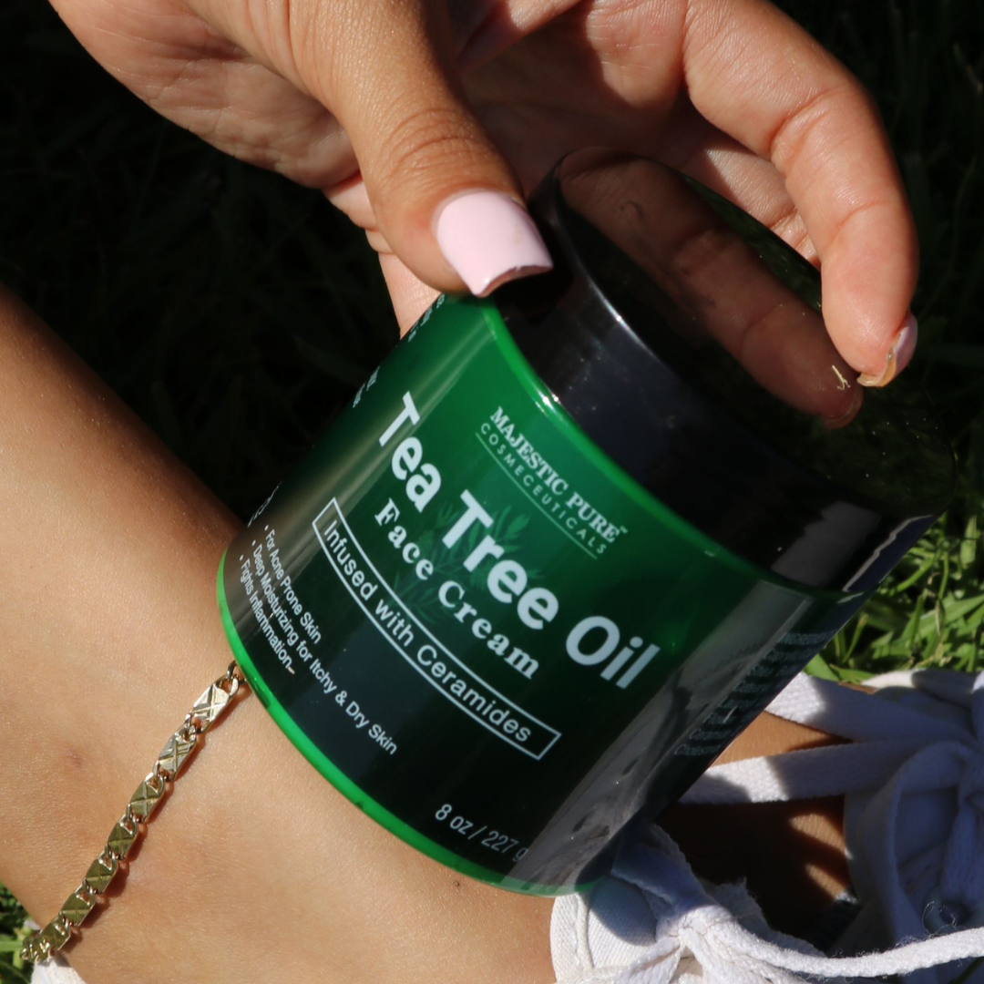majestic-pure-tea-tree-face-cream-8-oz-5-tea-tree-oil-for-acne-prone-skin image 5