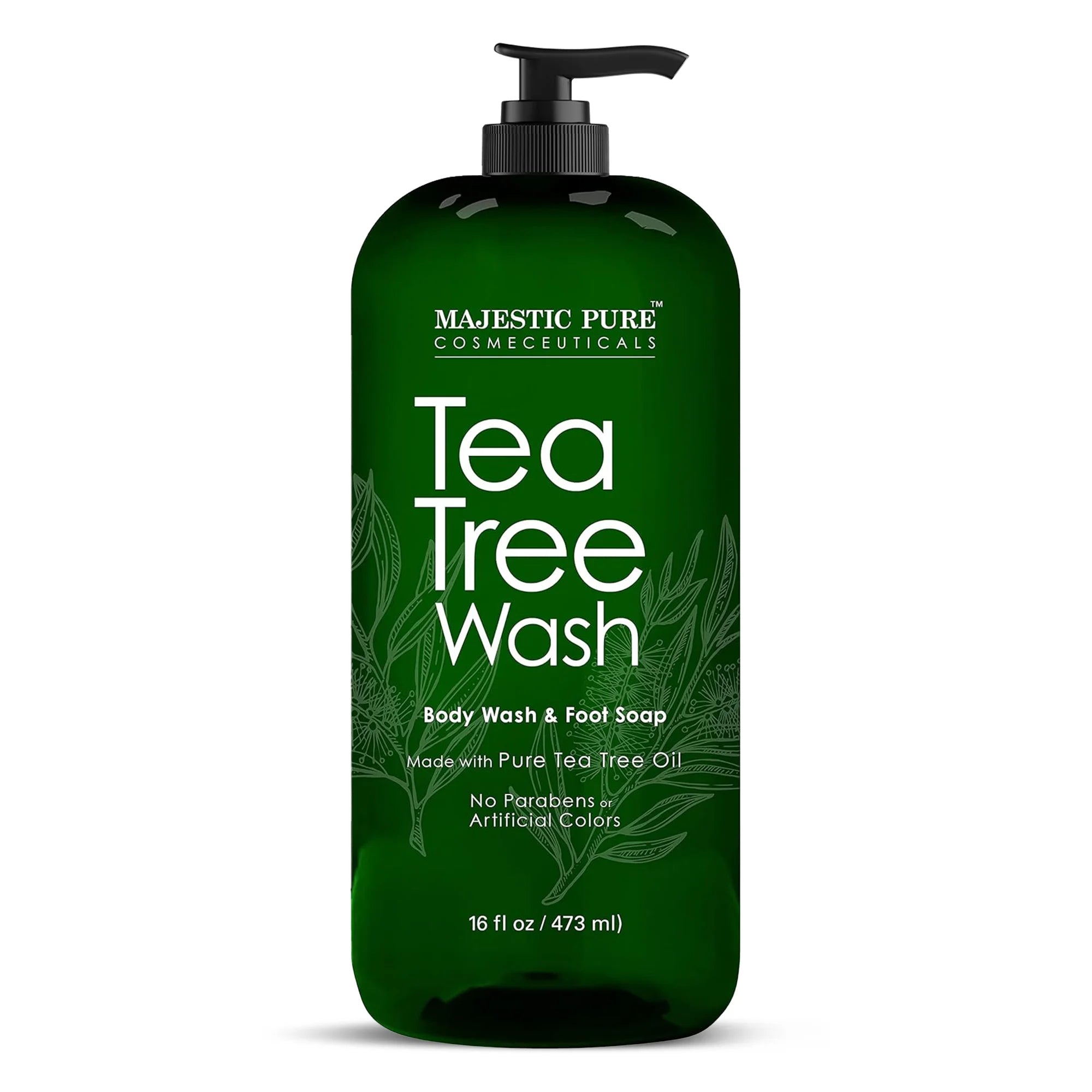 majestic-pure-tea-tree-body-wash-16-fl-oz-purifying-cleanser-for-body-odor-and-a image 1