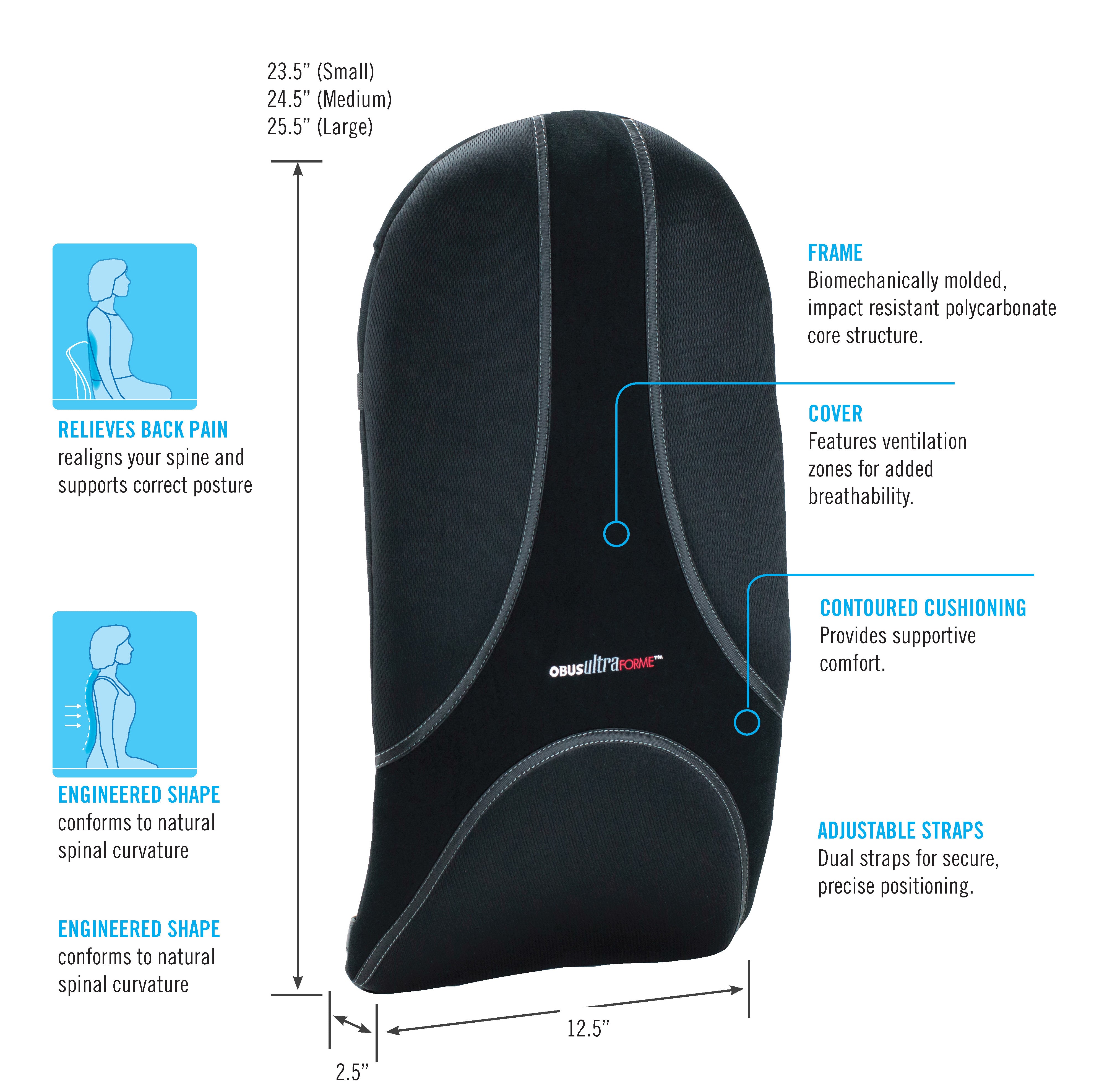homedics-ultraforme-full-back-backrest-support-for-office-chair-and-car image 2