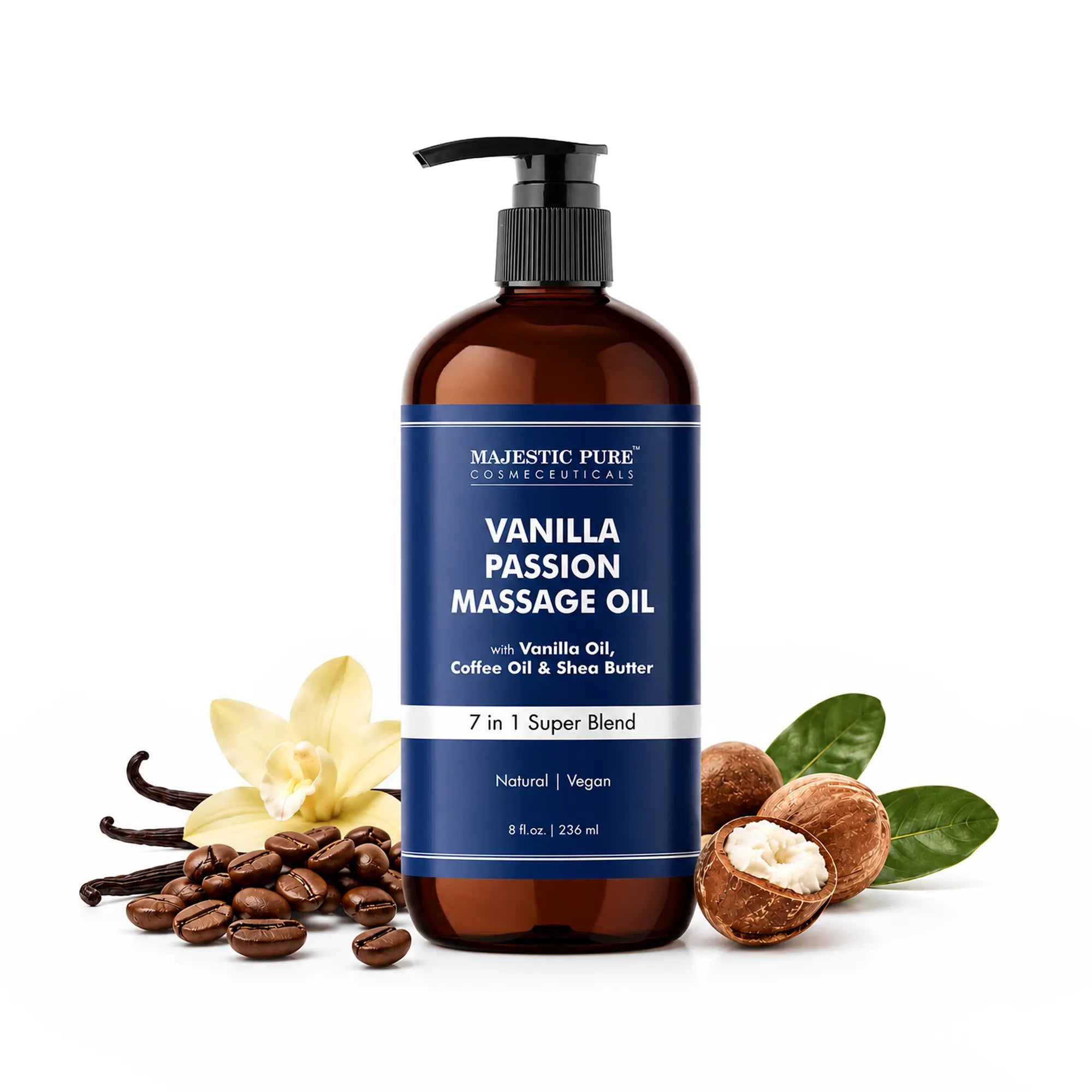 majestic-pure-vanilla-passion-massage-oil-8-fl-oz-sensual-nourishing image 1