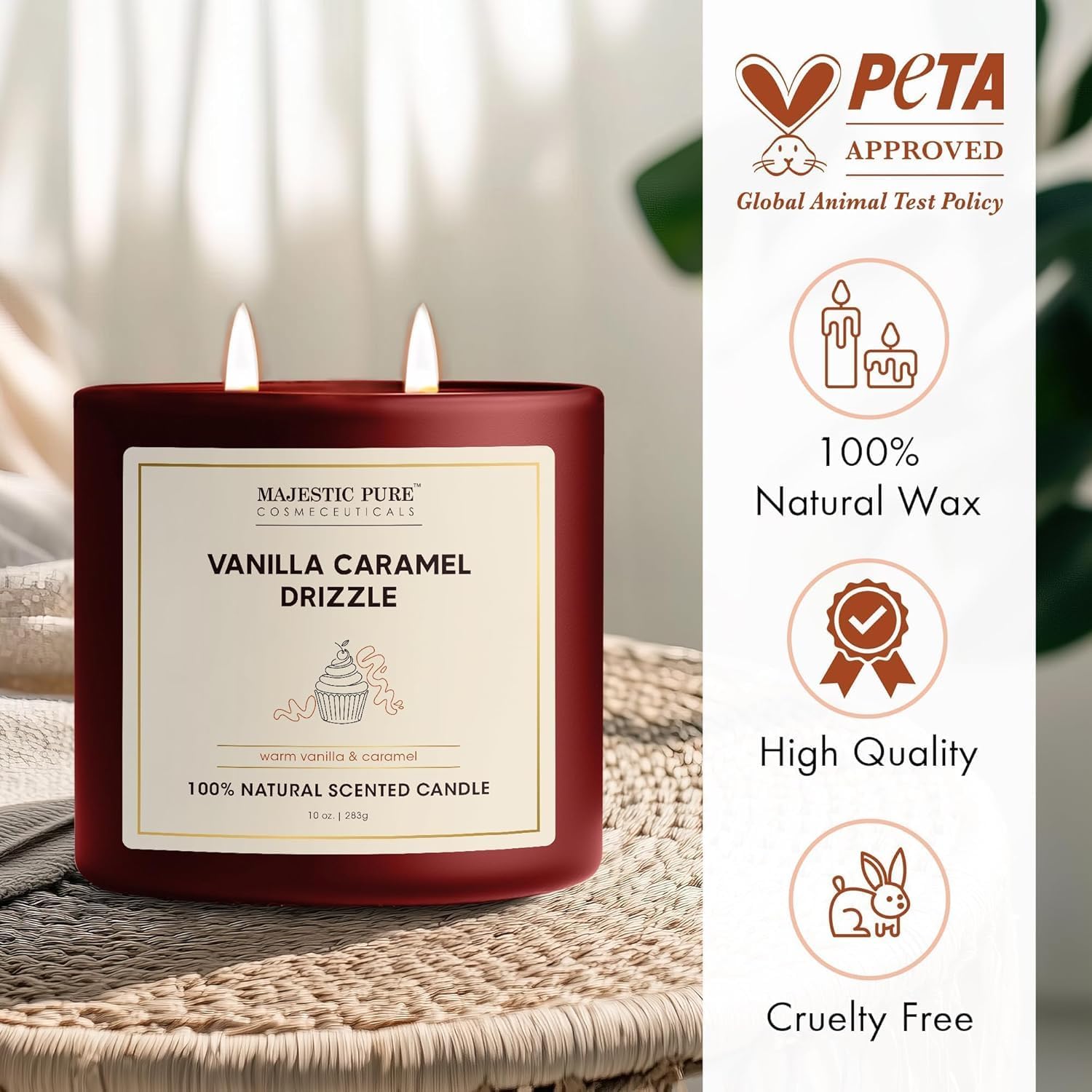 majestic-pure-vanilla-caramel-drizzle-spiced-cinnamon-chai-candle-duo-2-pack-aro image 6