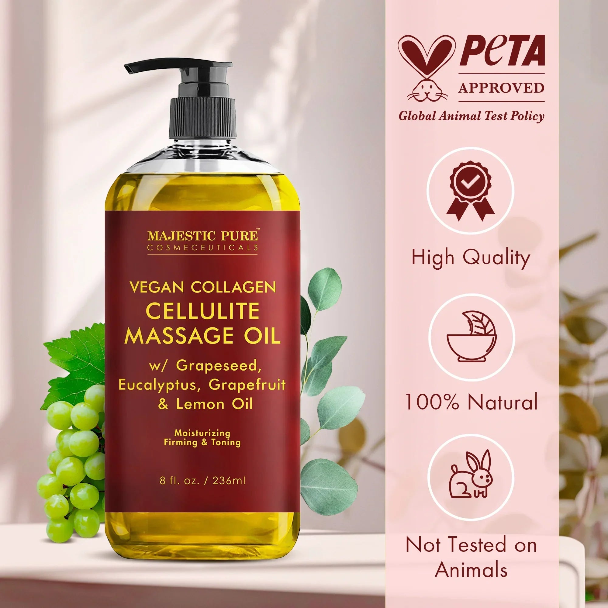 majestic-pure-sore-muscle-massage-oil-vegan-collagen-cellulite-massage-oil-2-bot image 7