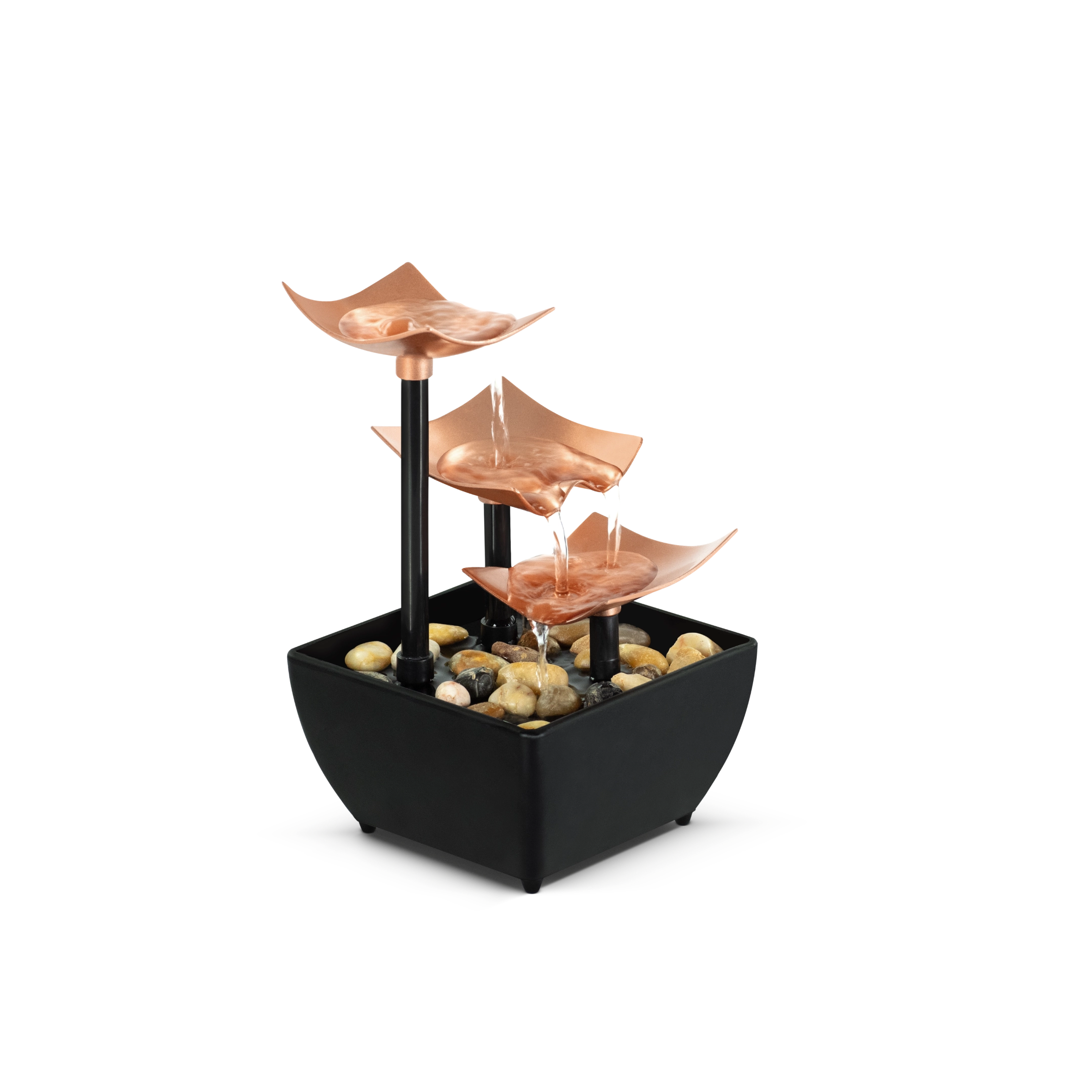homedics-relaxation-fountain-three-tier-tabletop-water-fountain-for-home-office image 1