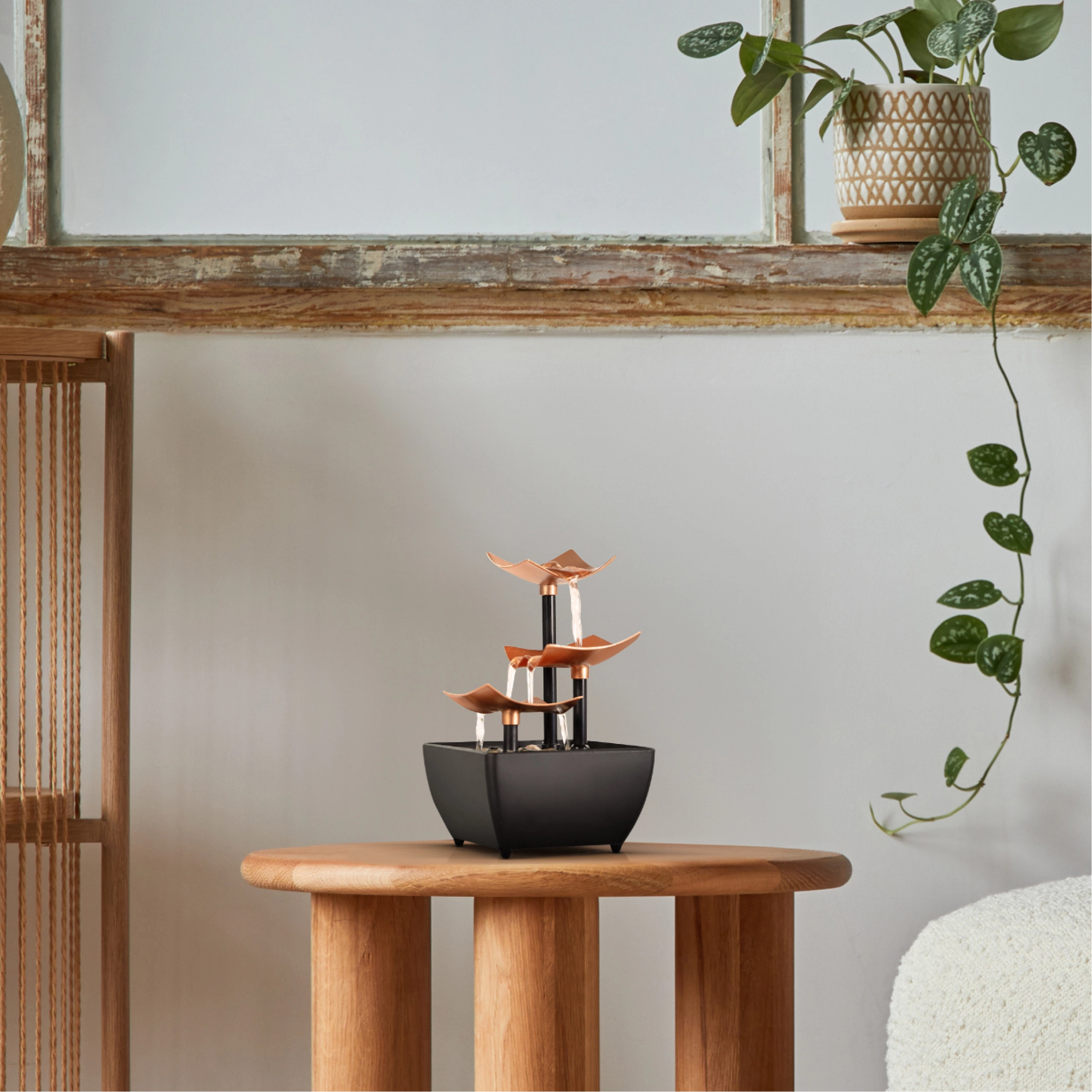 homedics-relaxation-fountain-three-tier-tabletop-water-fountain-for-home-office image 6