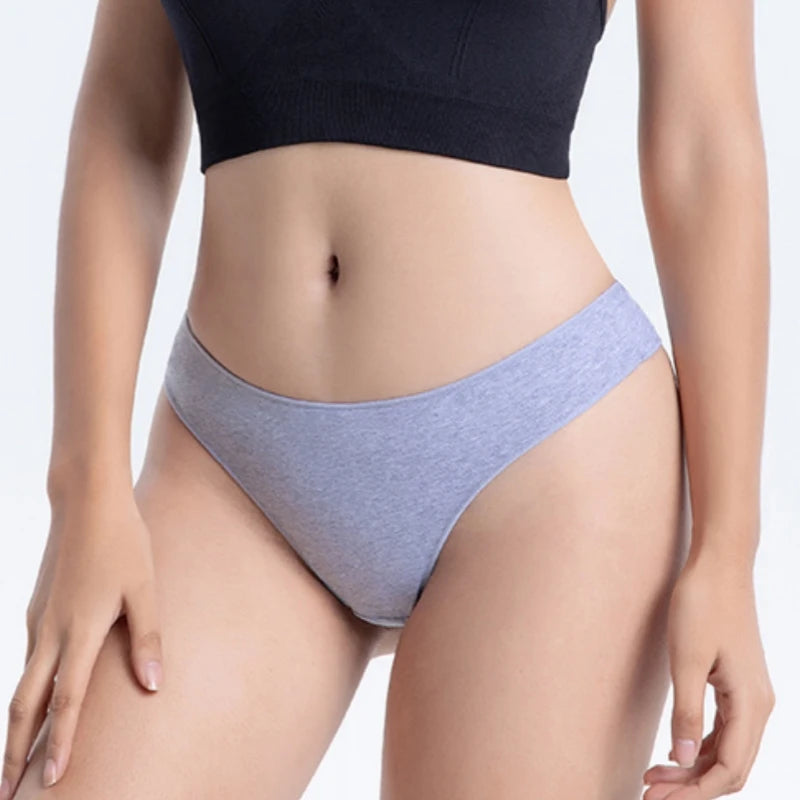 3 pcs Low-waisted cotton panties